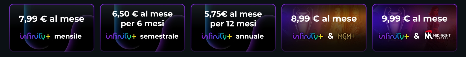 Abbonamento Mediaset Infinity