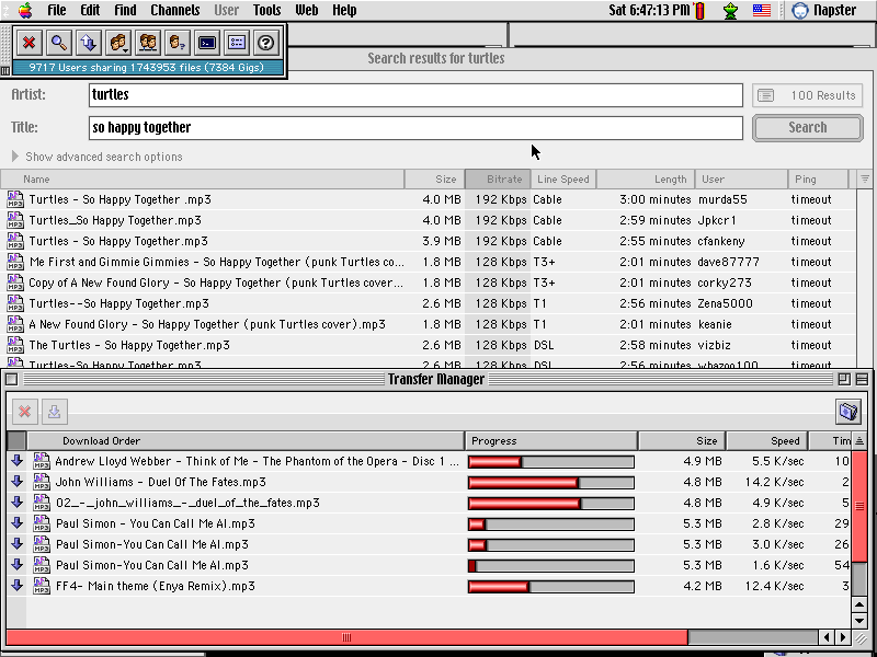 Napster-as-a-peer-to-peer-music-download-software