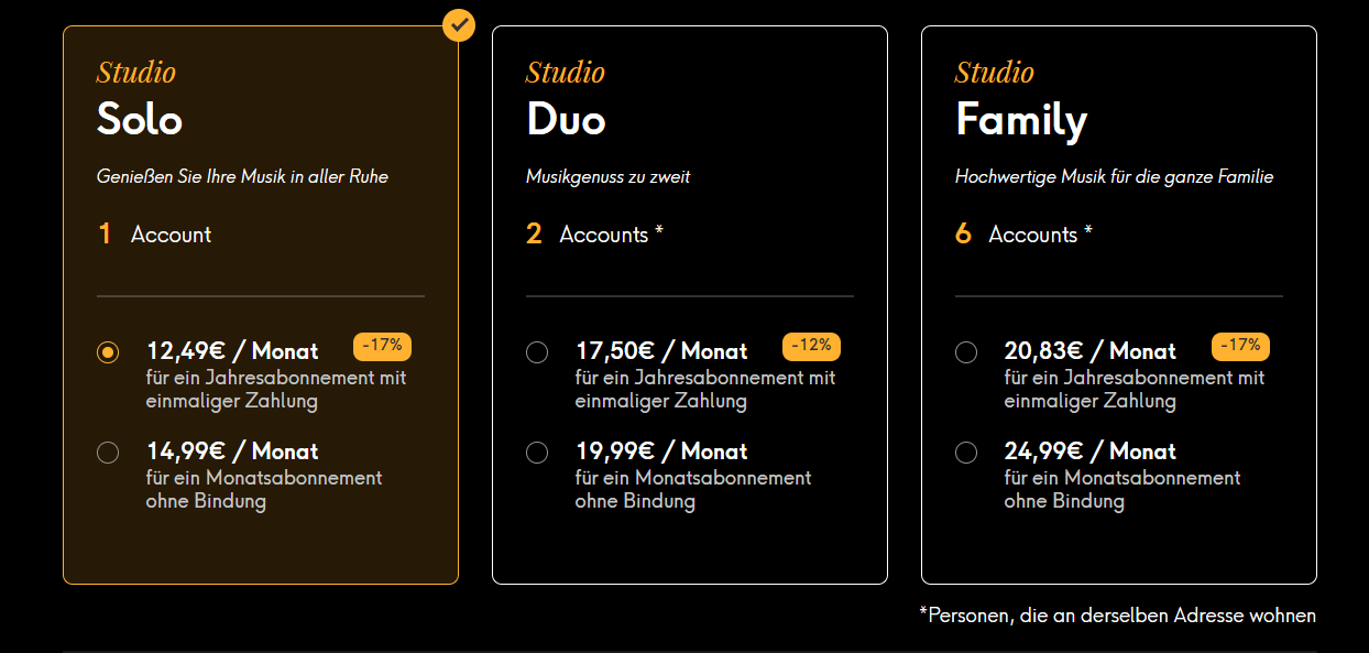 Qobuz-Studio-Abonnementpreis