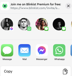 Send-Blinkist-Invitation-Link