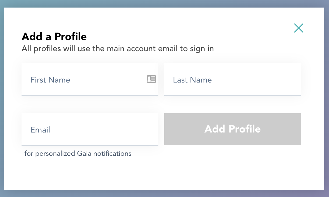 add profile on Gaia