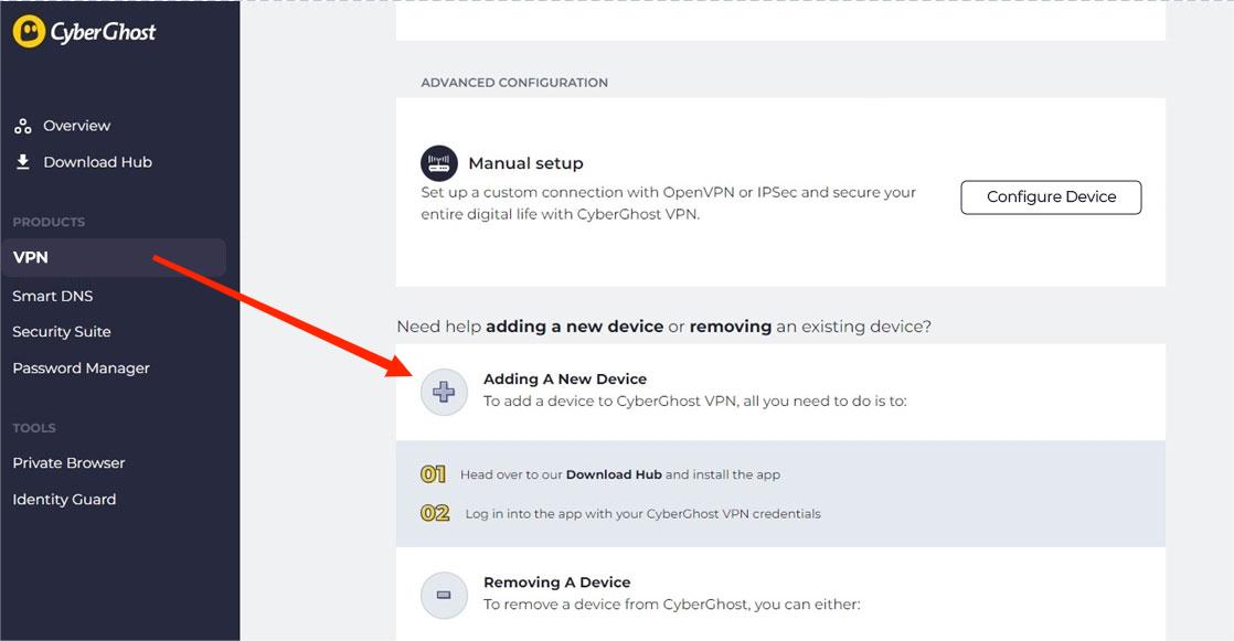 how-to-add-a-device-to-cyberghost-account