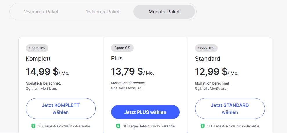 NordVPN-Monatsplan