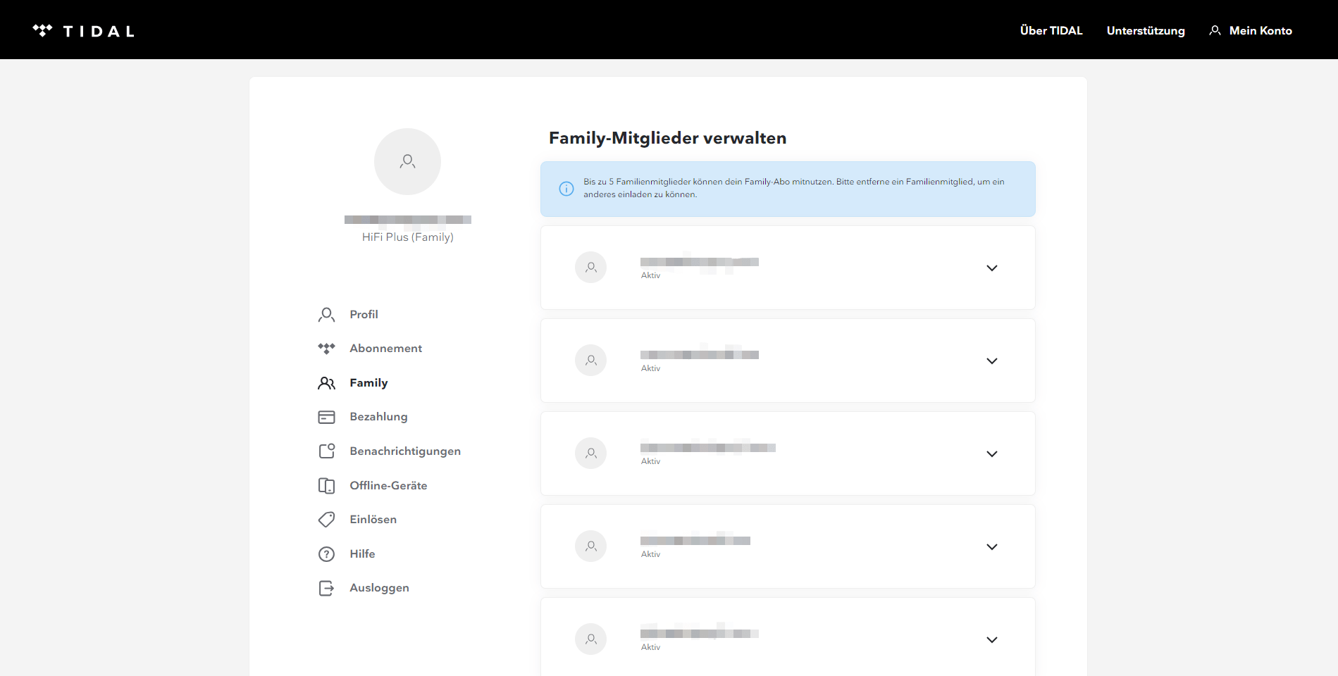 So fügen Sie eine Familie in Tidal hinzu