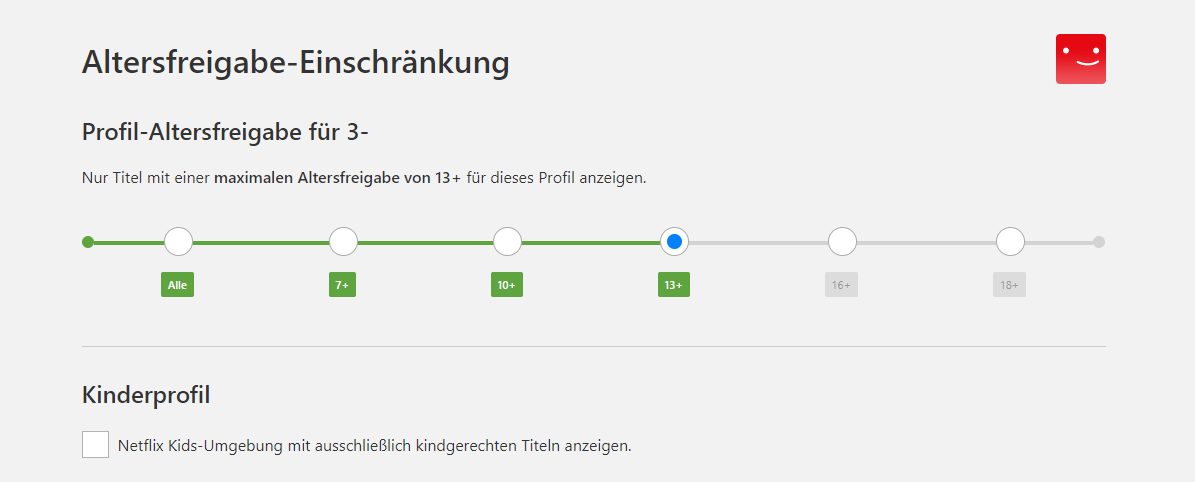 Reifegradbewertung des Netflix-Profils