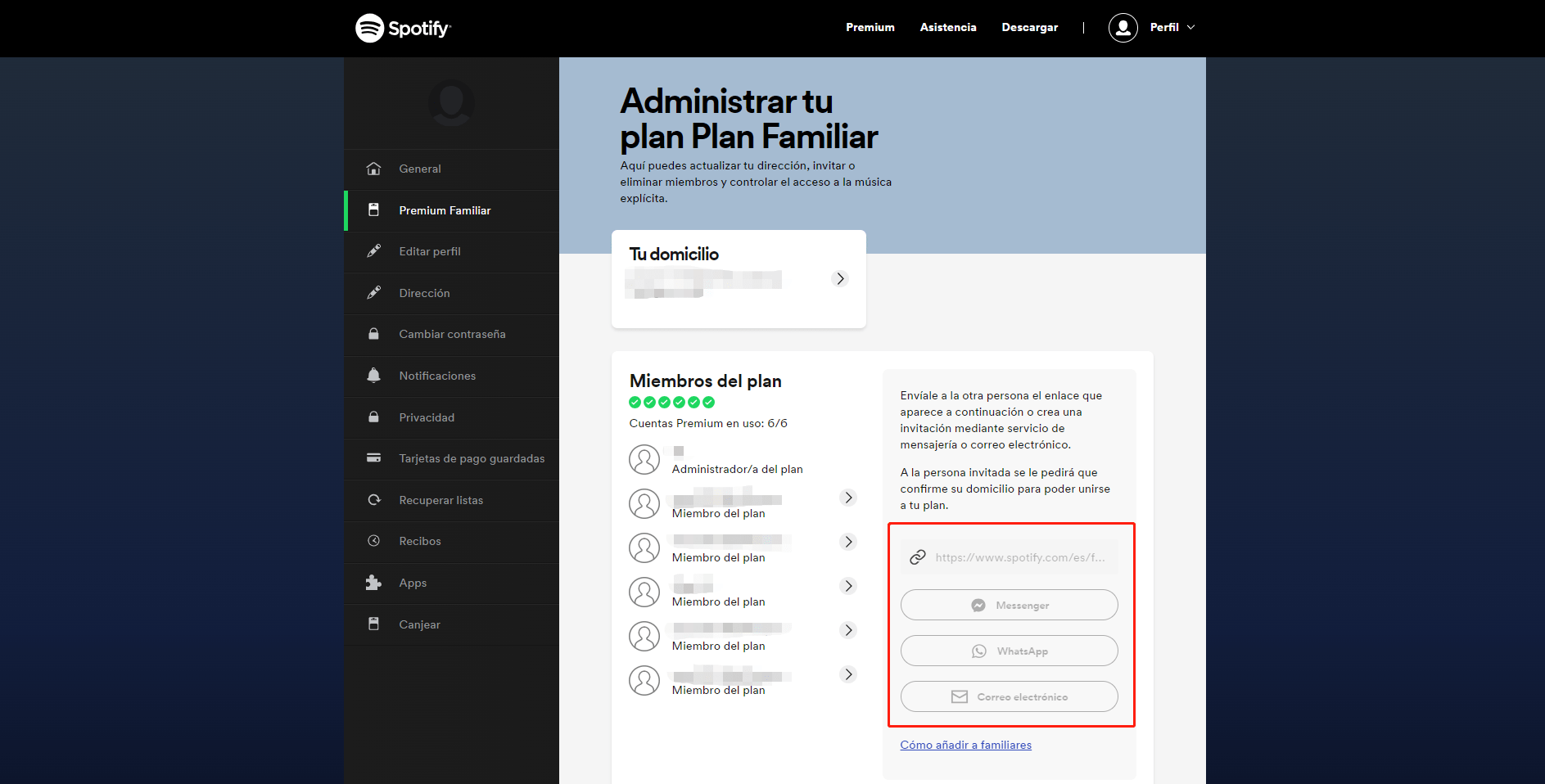 cómo compartir el enlace de la cuenta de Spotify