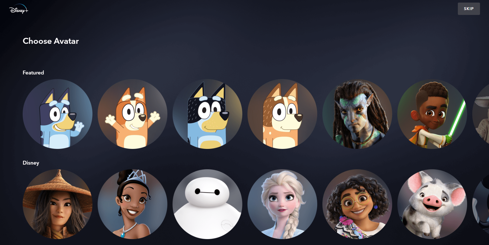 choose an avatar for profiles
