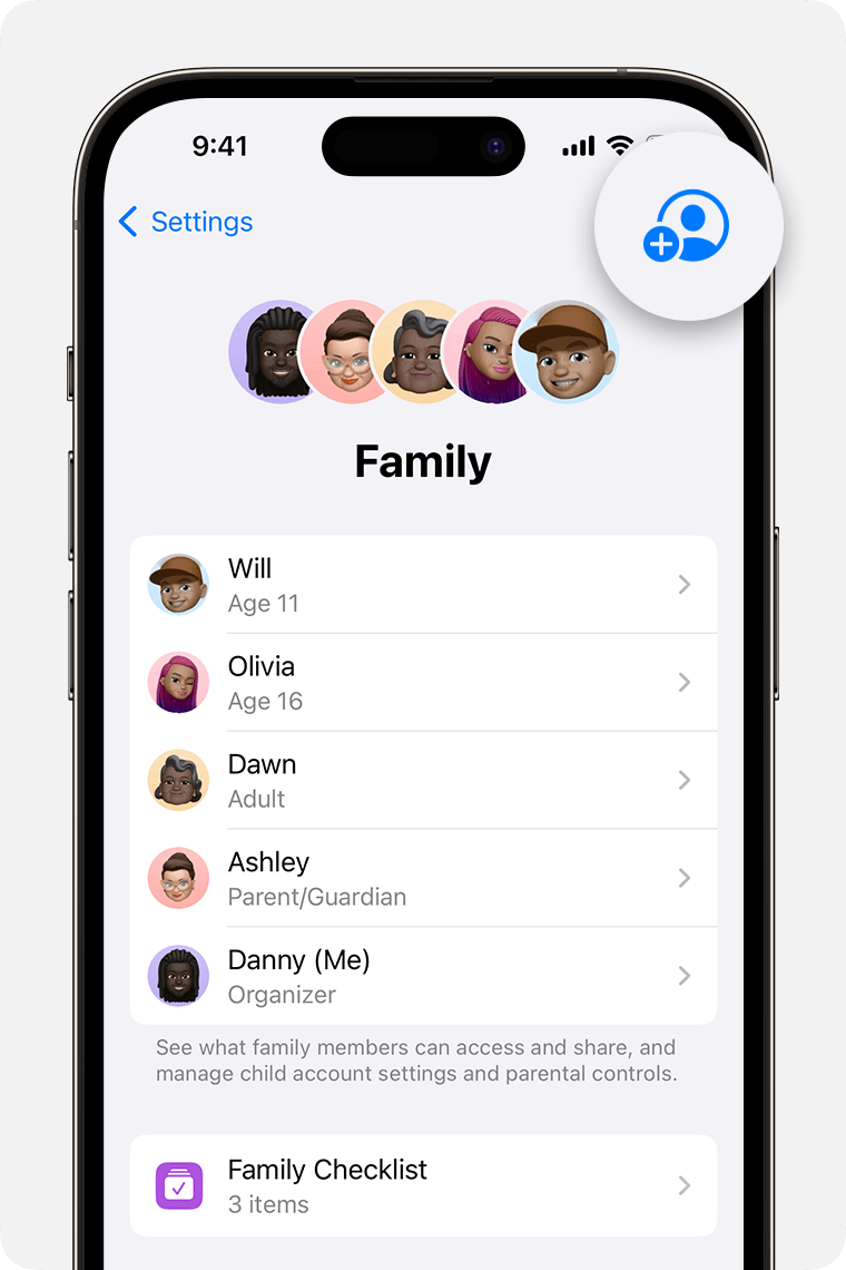 invite family members on iPhone or iPad with ios 16 or later