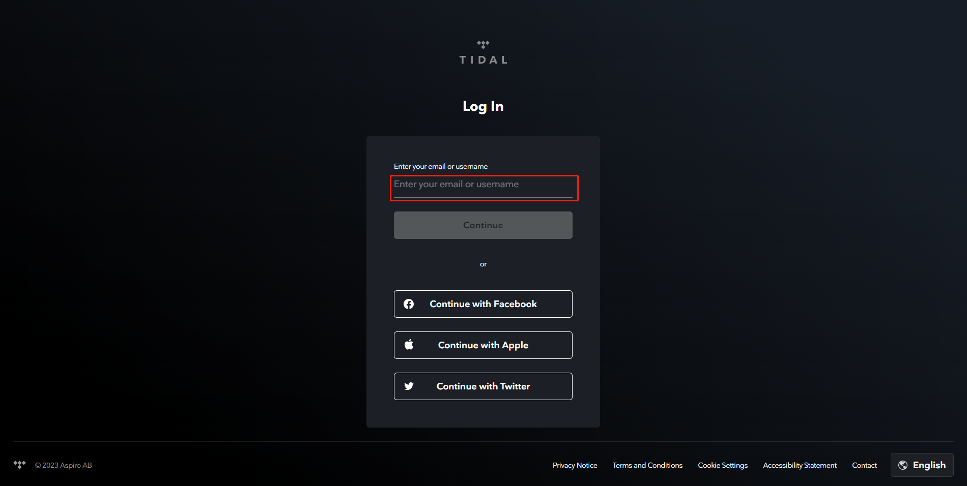 how to log in Tidal