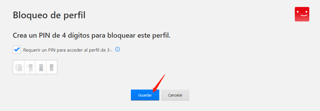 Netflix creando un pin de perfil