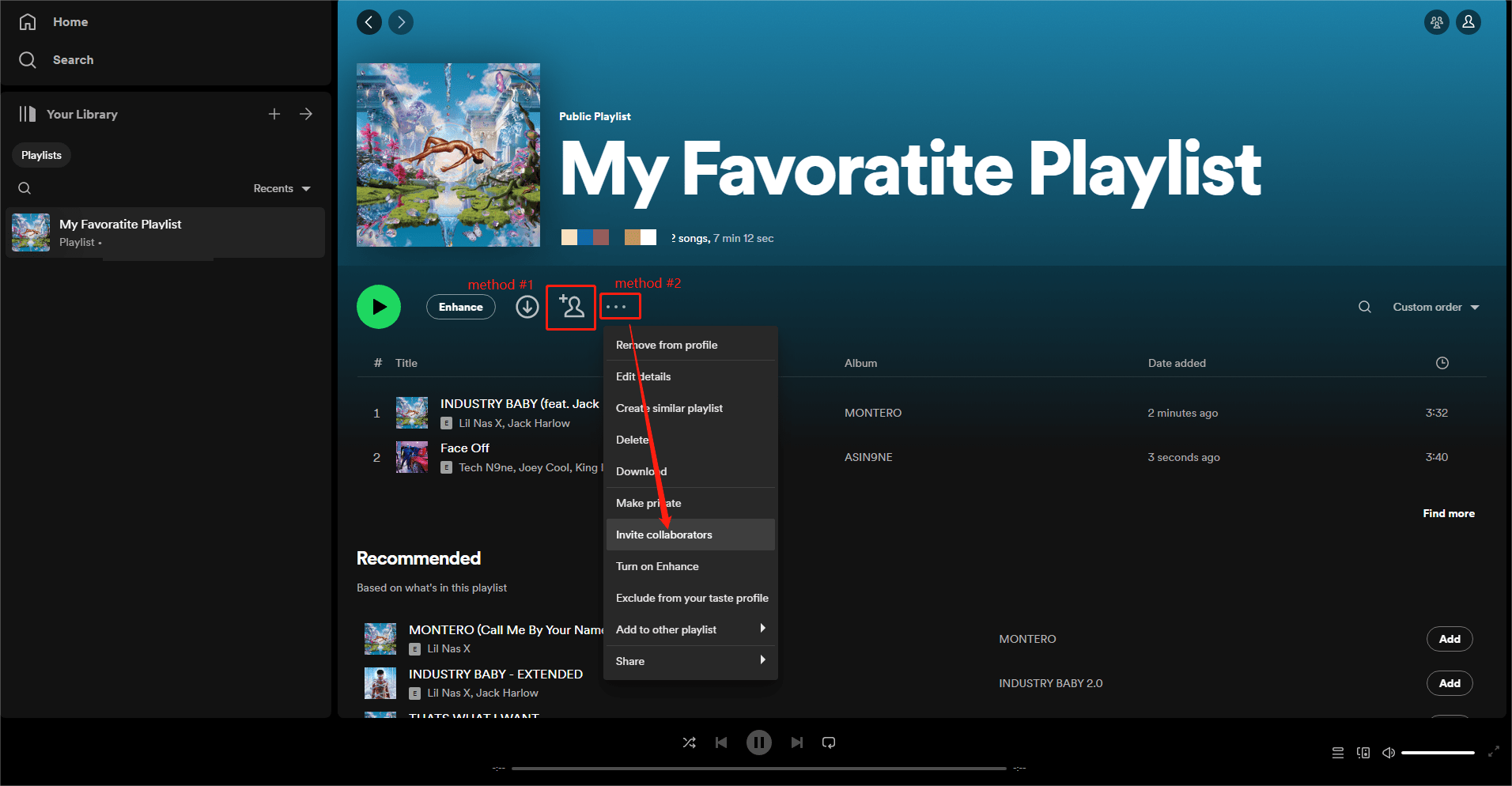 So laden Sie Mitwirkende zur Spotify-Playlist ein