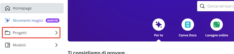 progetti su tela