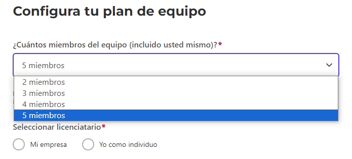 Actualiza al plan Envato Elements Teams