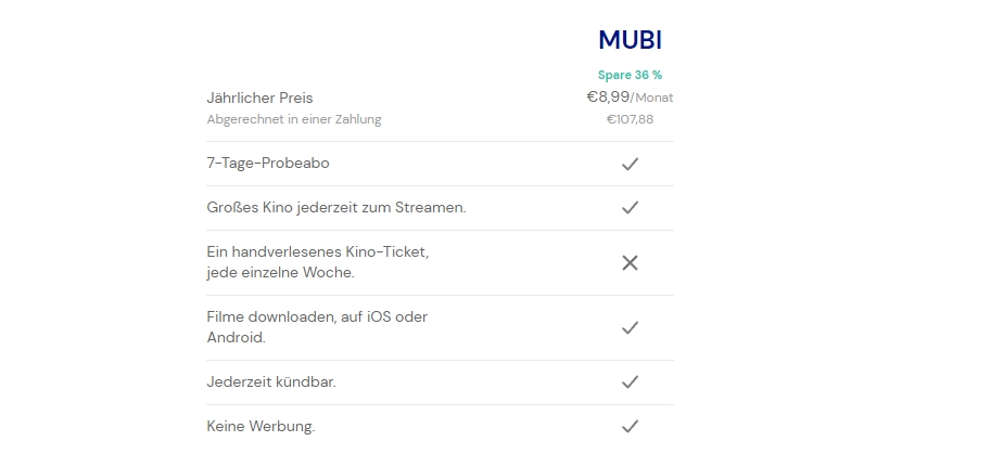mubi-Jahresabonnement