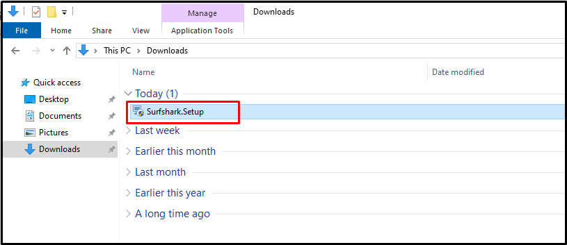 surfshark-installation-files