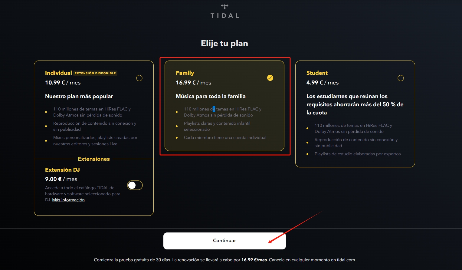 tidal-family-plan-cost